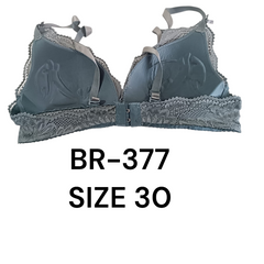 Elegant Grey Lace Bralette – BR-377