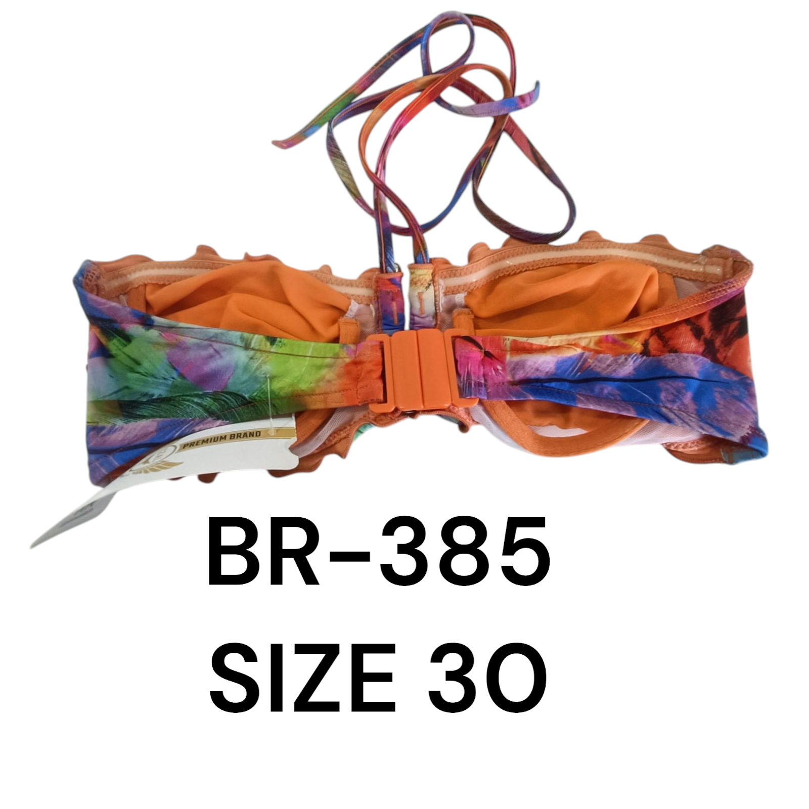 Vibrant Multicolor Bandeau Bra – BR-385 (Size 30)