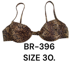 Wild Elegance Snakeskin Print Bra – BR-396 (Size 30)