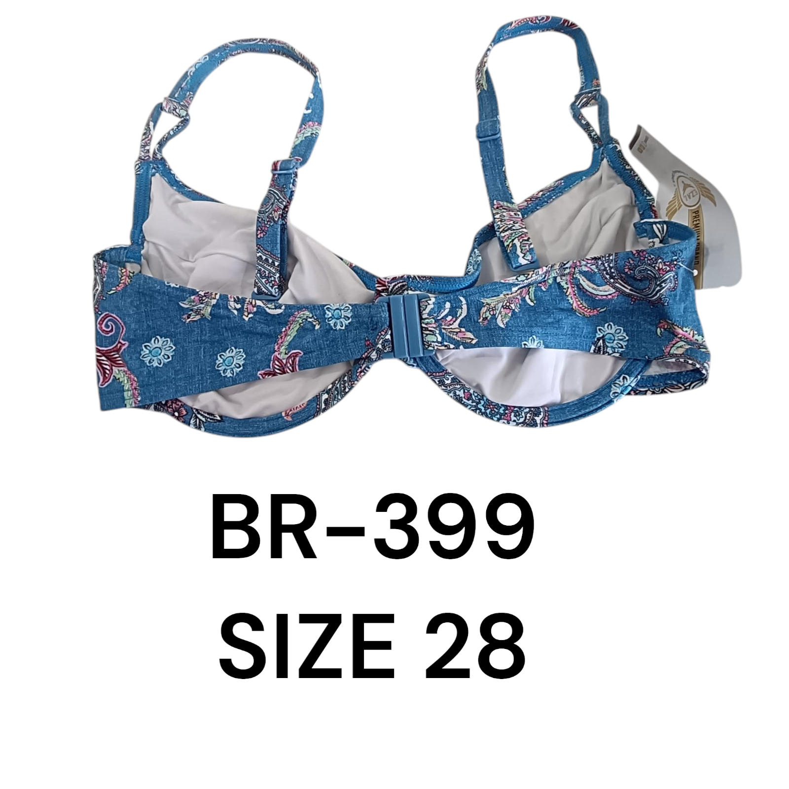 Boho Chic Printed Underwire Bra – BR-399 (Size 28)