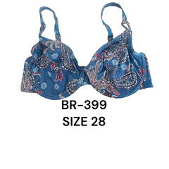 Boho Chic Printed Underwire Bra – BR-399 (Size 28)