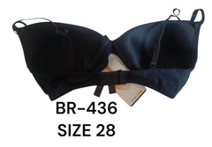 Black Padded Push-Up Bra - BR-436 (Size 28)