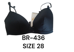 Black Padded Push-Up Bra - BR-436 (Size 28)