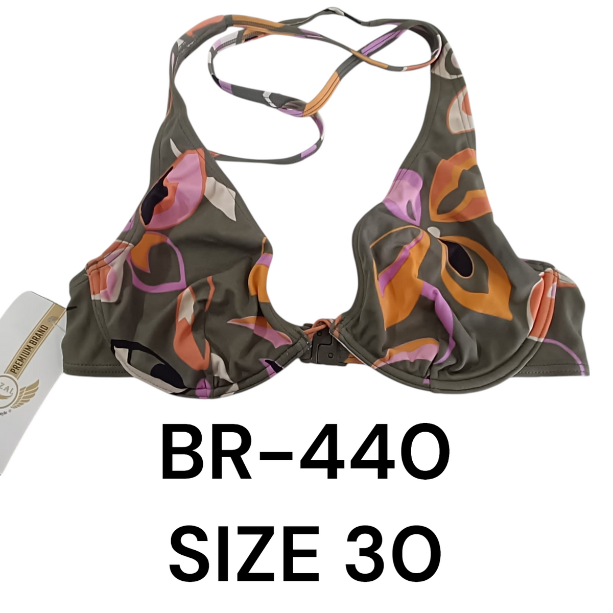 Tropical Bloom Strappy Bikini Top - BR-440