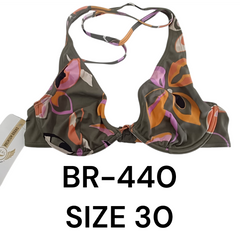 Tropical Bloom Strappy Bikini Top - BR-440