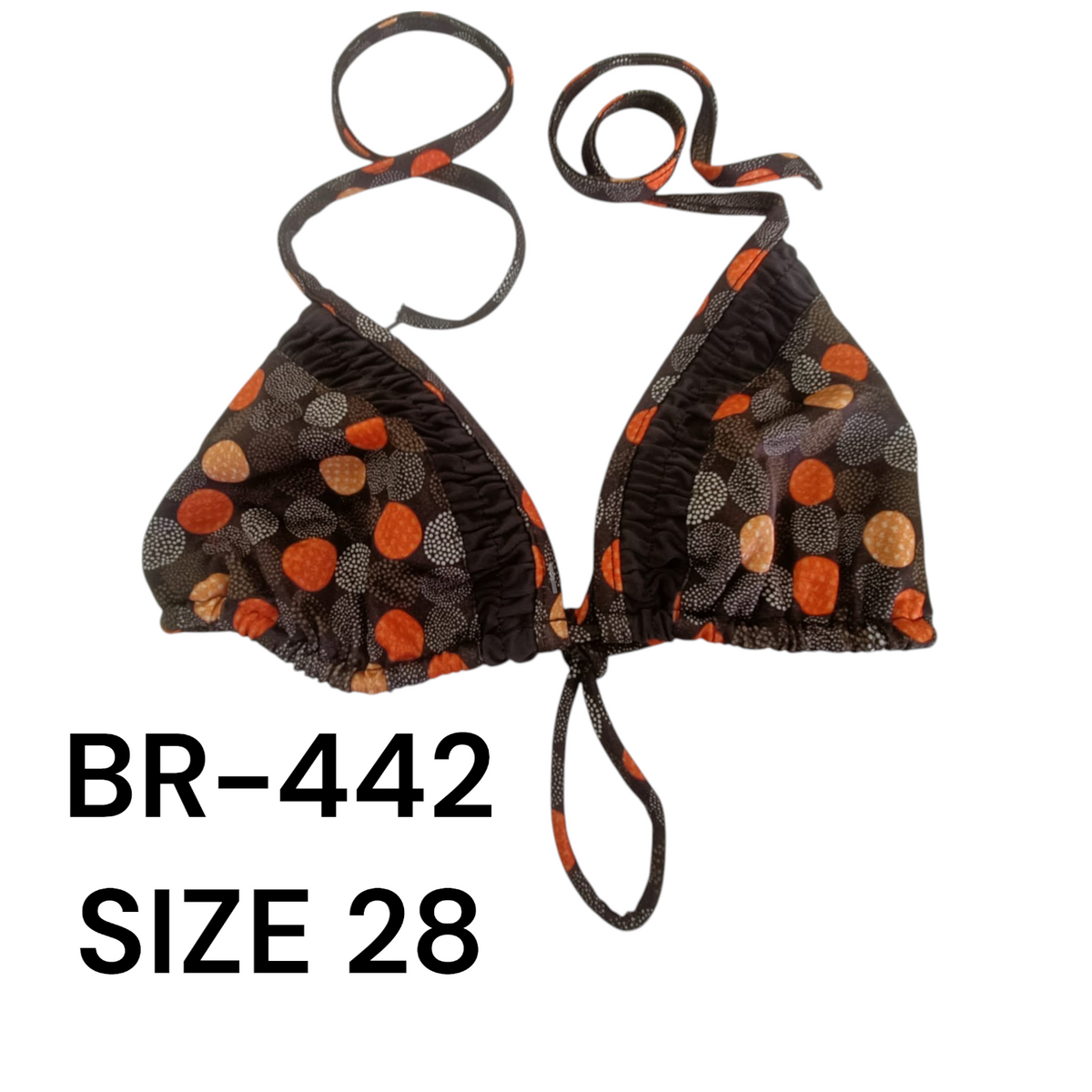 Chic Polka Dot Triangle Bikini Top – BR-442 (Size 28)