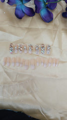 Crystal Elegance Rhinestone Press-On Nail Set