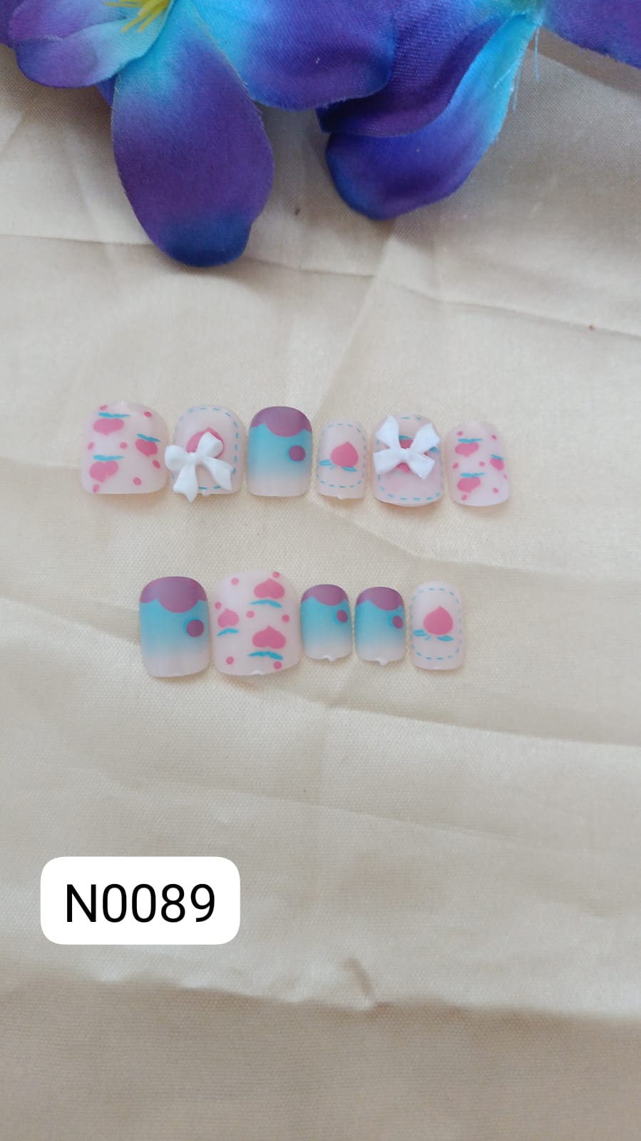 Playful Pastel Hearts Press-On Nails