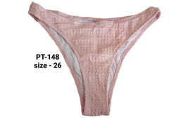 Blush Pink Textured Bikini Bottom