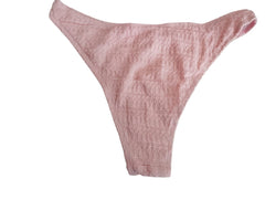 Blush Pink Textured Bikini Bottom