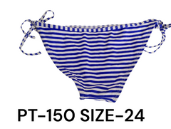 Nautical Striped Tie-Side Bikini Bottom – Blue & White (PT-150)