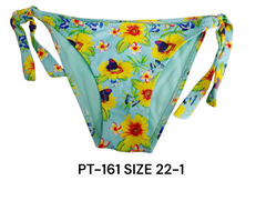 Tropical Bliss Tie-Side Bikini Bottom – Floral & Butterfly Print (PT-161)