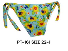 Tropical Bliss Tie-Side Bikini Bottom – Floral & Butterfly Print (PT-161)