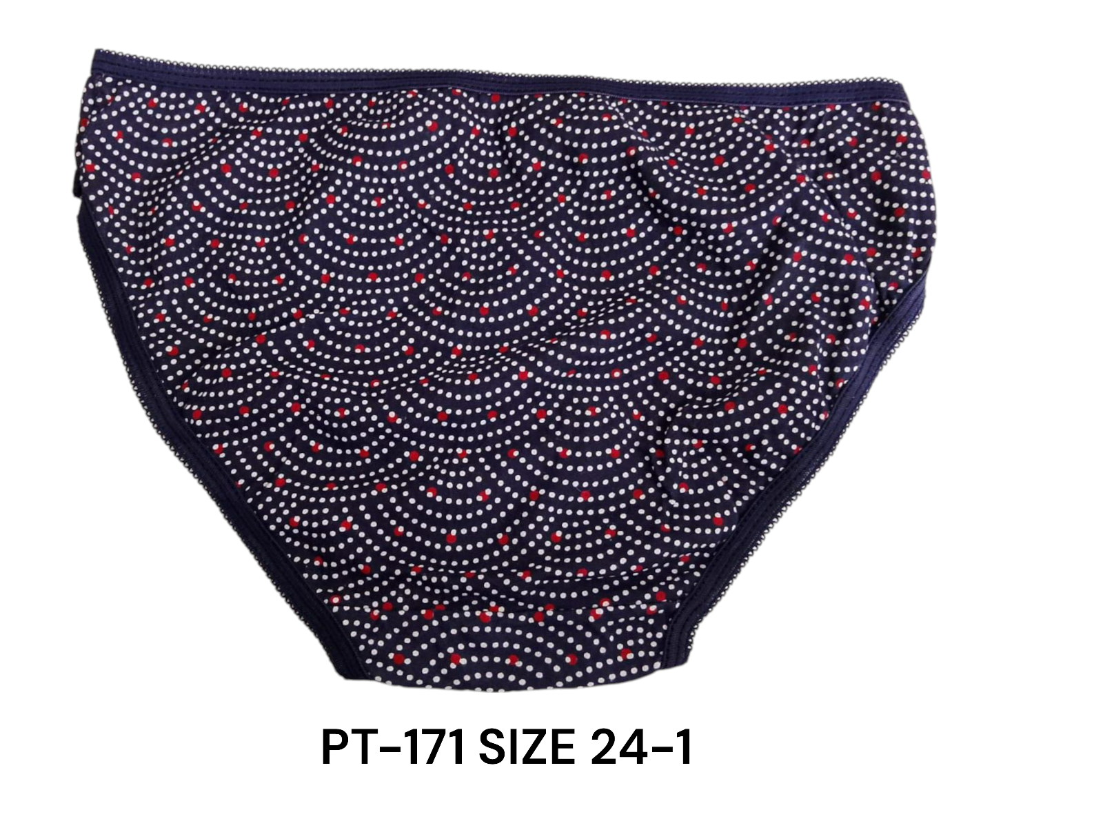 Classic Wave Print Bikini Bottom – Navy Blue (PT-171)