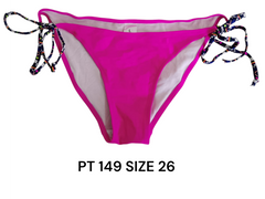 Bold Pink Tie-Side Bikini Bottom – PT-149