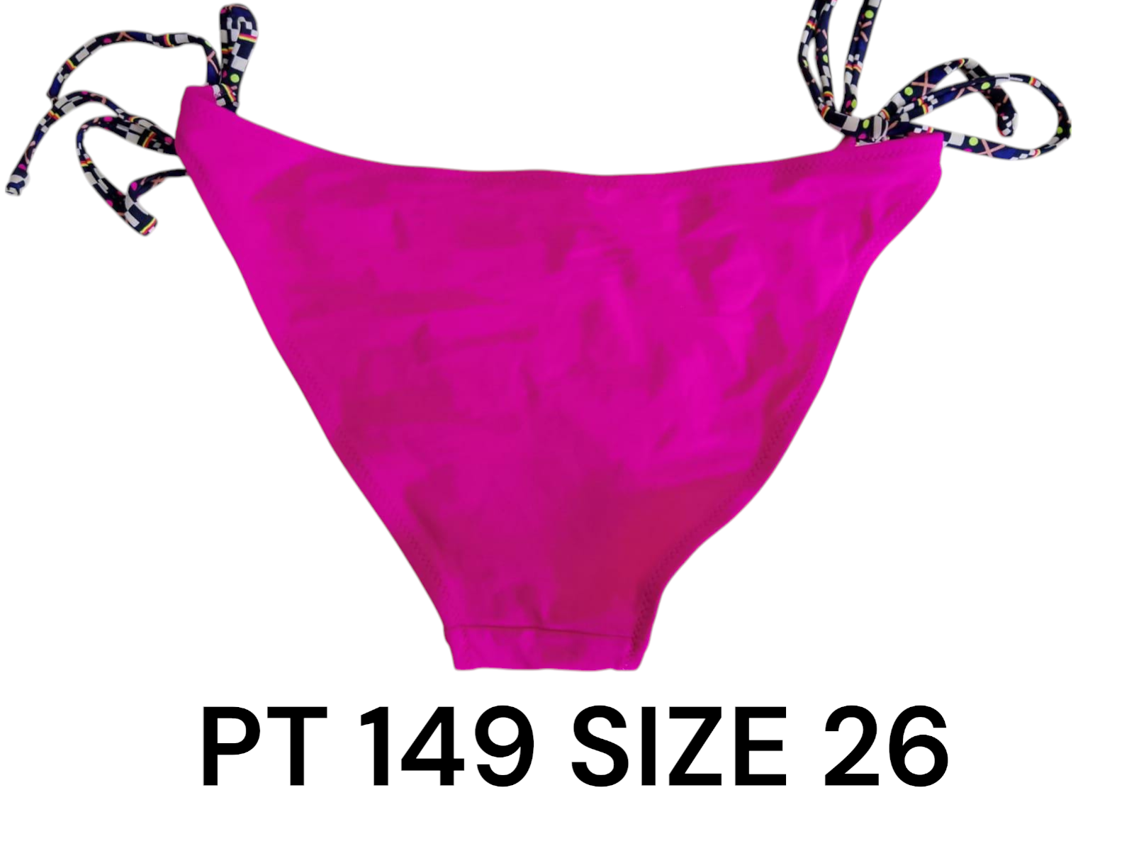 Bold Pink Tie-Side Bikini Bottom – PT-149